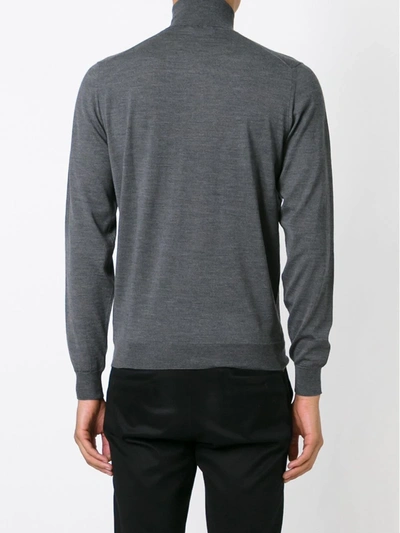 Shop Drumohr Turtle Neck Sweater In Grey