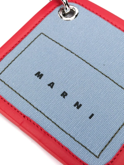 Shop Marni Shoulder Strap Cardholder In Blue
