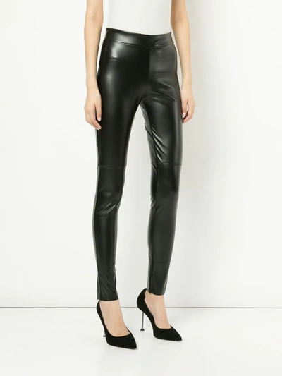 Wolford Black Amina Muaddi Edition Latex Leggings In Black