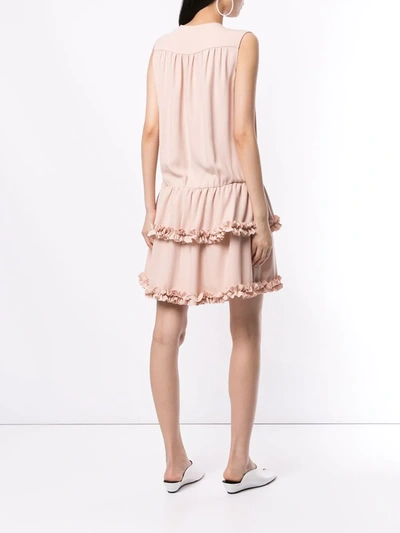 Shop Stella Mccartney Ruffled Trim Dress In Pink
