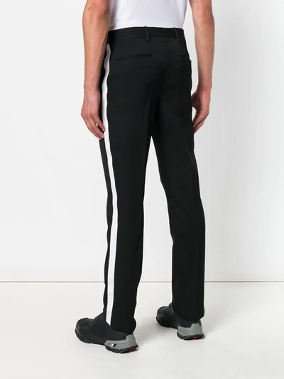 Shop Calvin Klein 205w39nyc Side-stripe Tailored Trousers In Black