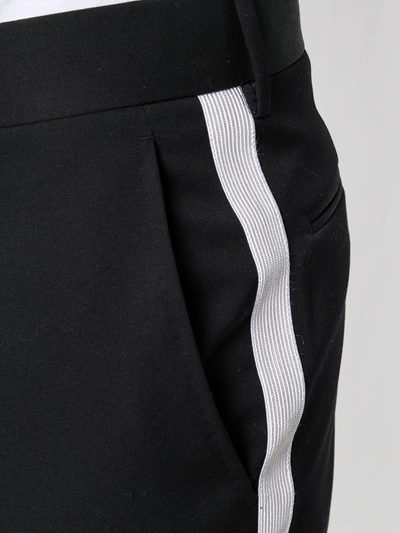 Shop Calvin Klein 205w39nyc Side-stripe Tailored Trousers In Black