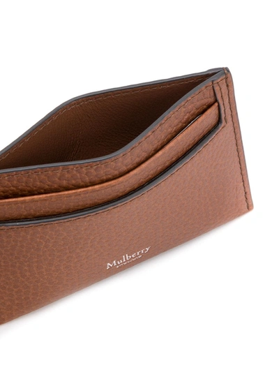 Shop Mulberry Grain-texture Card Holder In 103 - Brown