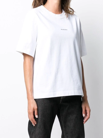 Shop Acne Studios Logo-print T-shirt In White