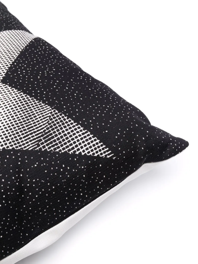 Shop Fornasetti Star Face Print Cushion In Black