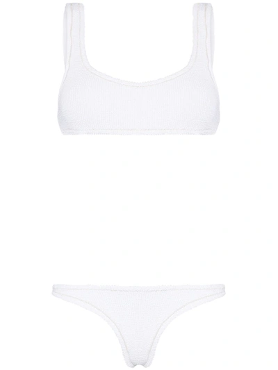 Shop Reina Olga Ginny Scrunch Bikini Set In White