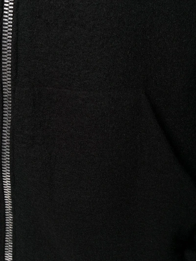 Shop Rick Owens Hooded Zipped Jacket In Black