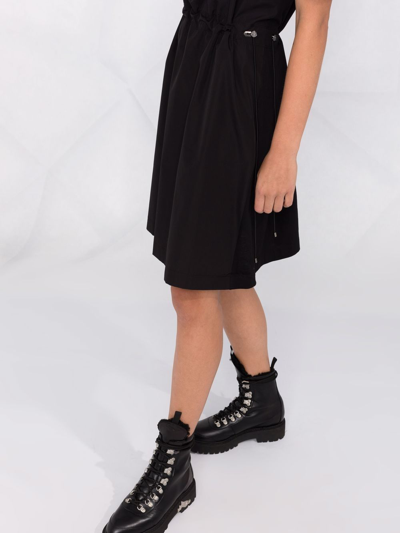 Shop Moncler Logo-patch Short-sleeve Dress In Schwarz