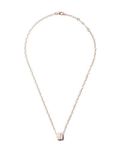 Shop Pomellato 18kt Rose Gold Iconica Double Ring Diamond Pendant Necklace