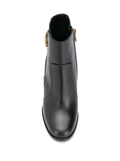 Shop Dolce & Gabbana Embellished Logo Boots In Black