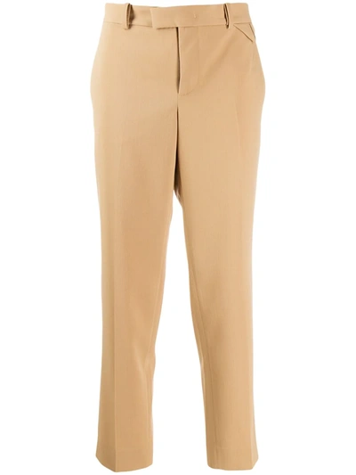 Shop Bottega Veneta Slim-fit Tailored Trousers In Neutrals