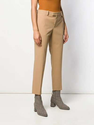 Shop Bottega Veneta Slim-fit Tailored Trousers In Neutrals