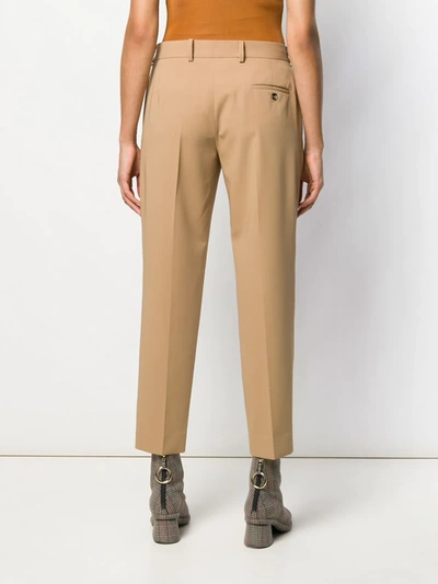 Shop Bottega Veneta Slim-fit Tailored Trousers In Neutrals