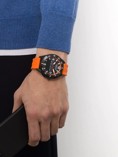 Shop Alpina Alpinerx Smartwatch 45mm In Black-orange
