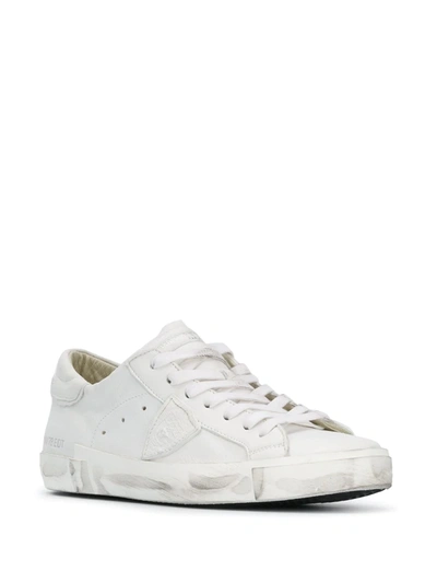 Philippe Model Premium Goat Leather Sneakers With Vintage Appeal And Luxurious Detailing In White