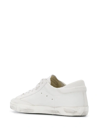 Shop Philippe Model Paris Prsx Distressed Sneakers In White