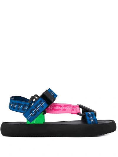Off-white Navy & Pink Micro Trek Sandals In Multicolor | ModeSens
