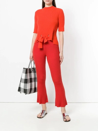Cashmere In Love Tilly Ribbed Trousers In Yellow
