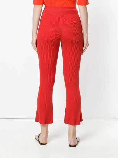 Cashmere In Love Tilly Ribbed Trousers In Yellow
