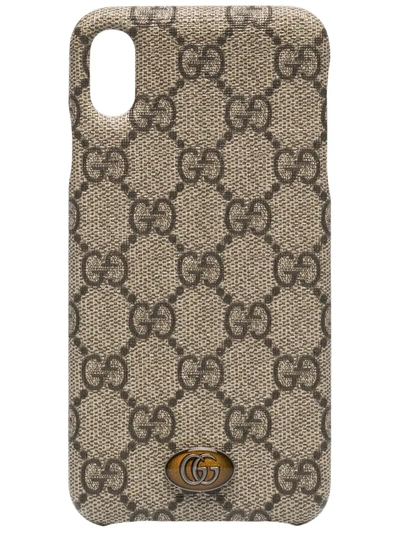 Shop Gucci Ophidia Iphone Xs Max Case In Brown