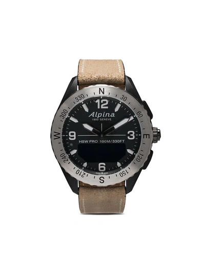 Shop Alpina Alipnerx Smartwach 45mm In Black