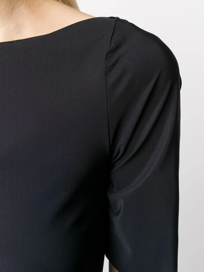 Shop Filippa K Slim Fit Boat Neck T-shirt In Black