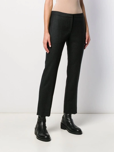 Shop Alexander Mcqueen Cropped Tailored Trousers In Grey