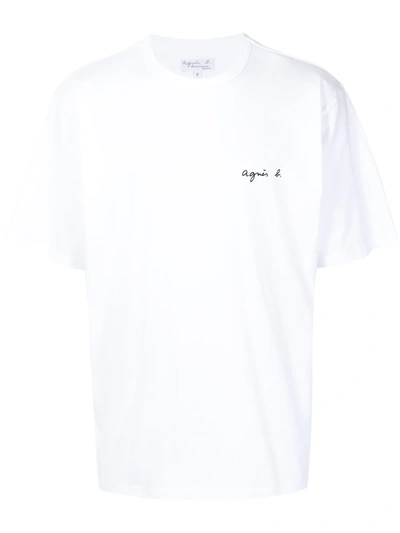 Shop Agnès B. Christof Logo Print T-shirt In White