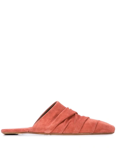 Shop Rick Owens Hotel Draped Slippers In Neutrals