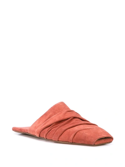 Shop Rick Owens Hotel Draped Slippers In Neutrals