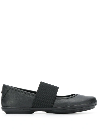 Camper Round-headed Mary Jane Shoes In Black
