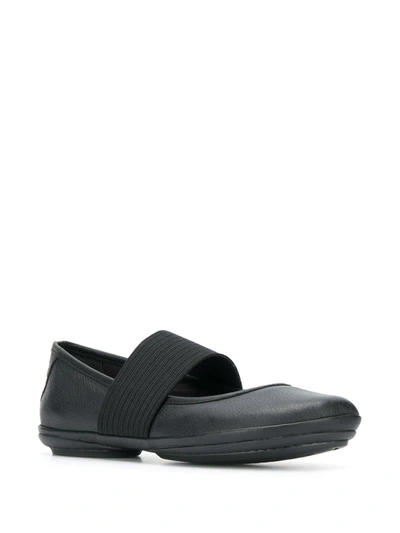 Camper Round-headed Mary Jane Shoes In Black