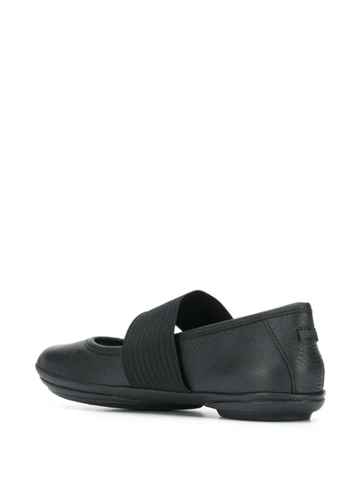Camper Round-headed Mary Jane Shoes In Black
