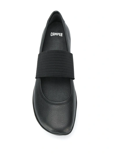 Camper Round-headed Mary Jane Shoes In Black