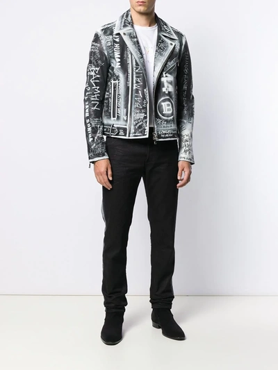 Balmain Distressed Jeans In Black