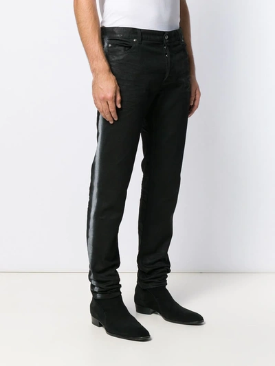 Balmain Distressed Jeans In Black