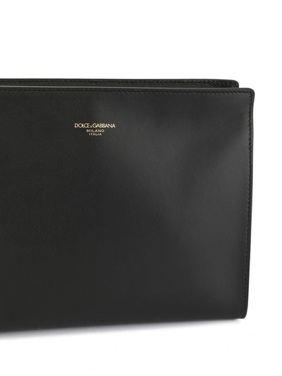 Shop Dolce & Gabbana Logo Clutch Bag In Black