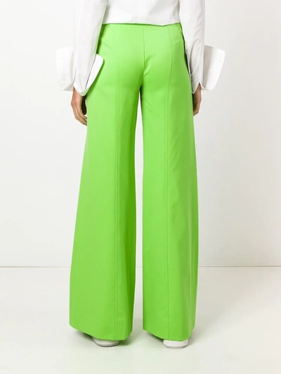 Pre-owned Emanuel Ungaro Vintage Wide Leg Trousers In Green