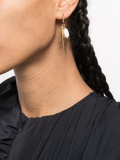 Shop Wouters & Hendrix Sins And Senses Mixed Pearl-detail Earrings In Gold