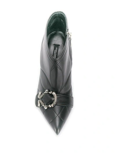 Dolce & Gabbana Ankle Boots Devotion Leather Black