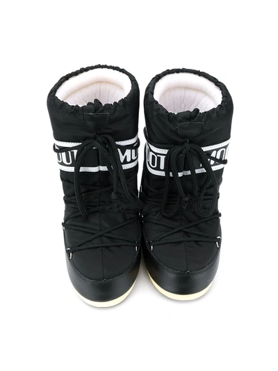 Shop Moon Boot Logo Print Snow Boots In Black