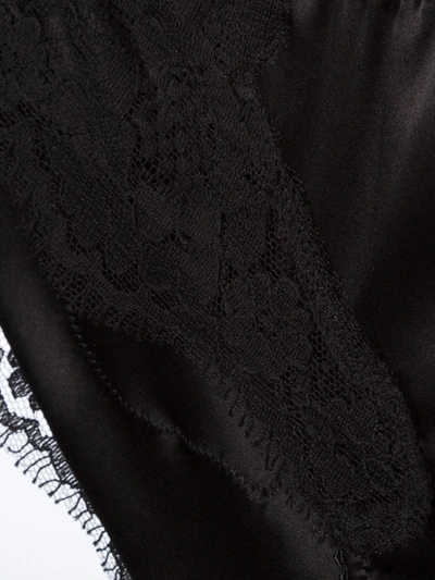 Dolce & Gabbana Lace-detail Satin Briefs In Black