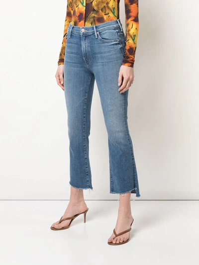 Mother The Insider High-rise Crop Step Fray Hem Jeans In Promises T