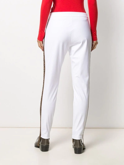 Shop Fendi Ff Motif Band Leggings In White