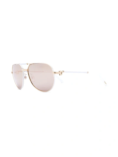 Shop Cartier Must De  Pilot-frame Sunglasses In Neutrals