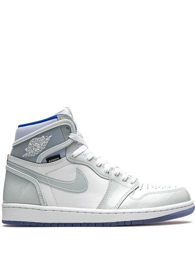 Shop Jordan Air  1 High Zoom "racer Blue" Sneakers In White