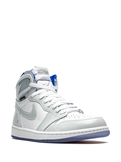 Shop Jordan Air  1 High Zoom "racer Blue" Sneakers In White