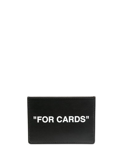 Shop Off-white For Cards Print Cardholder In Black