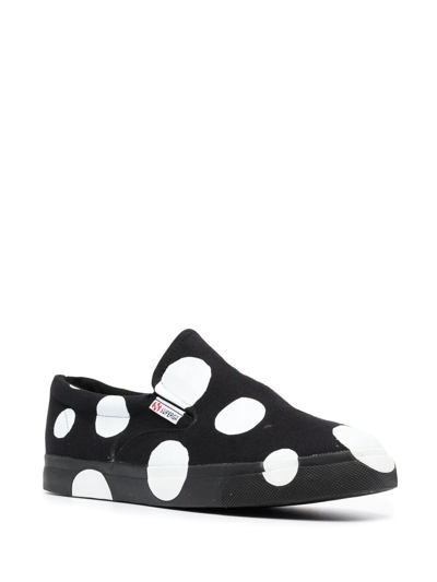 10 Corso Como X Superga Dot Print Slip-on Sneakers In Black