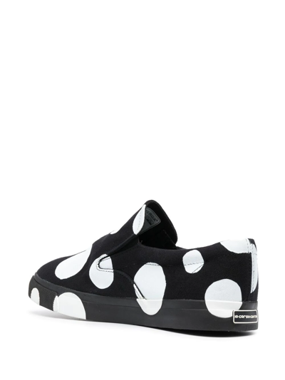 10 Corso Como X Superga Dot Print Slip-on Sneakers In Black